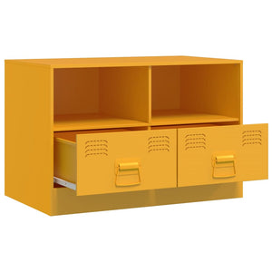 Senfgelbe TV-Schränke, 2er Set