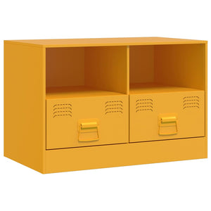 Senfgelbe TV-Schränke, 2er Set