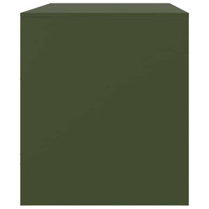 Olivgrüner TV-Schrank aus Stahl, 67 cm