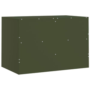 Olivgrüner TV-Schrank aus Stahl, 67 cm
