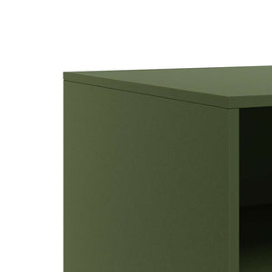 Olivgrüner TV-Schrank aus Stahl, 67 cm