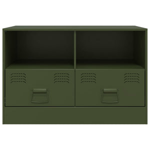 TV-Schränke Olivgrün Stahl 67x39x44cm, 2er-Set