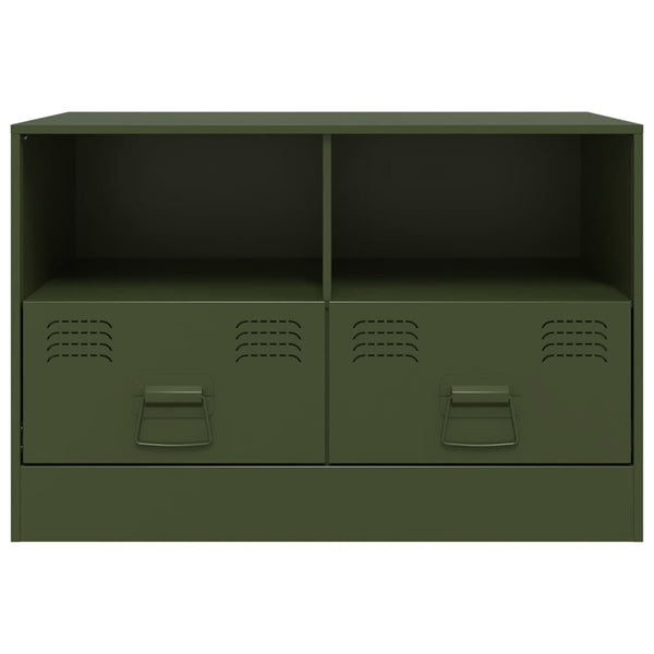TV-Schränke Olivgrün Stahl 67x39x44cm, 2er-Set