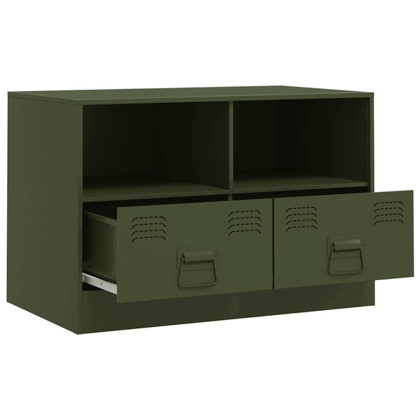 TV-Schränke Olivgrün Stahl 67x39x44cm, 2er-Set