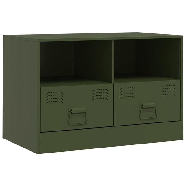 TV-Schränke Olivgrün Stahl 67x39x44cm, 2er-Set