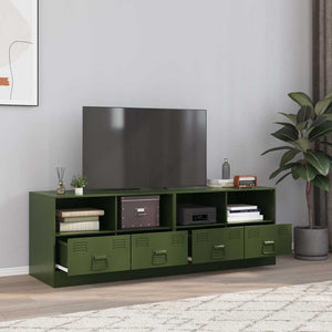 TV-Schränke Olivgrün Stahl 67x39x44cm, 2er-Set