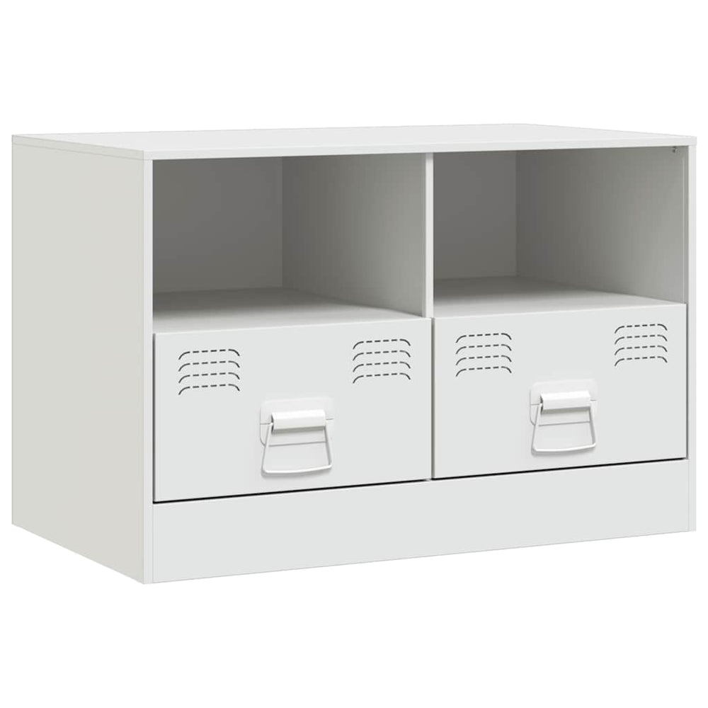Meuble TV vidaXL blanc 67x39x44 cm acier