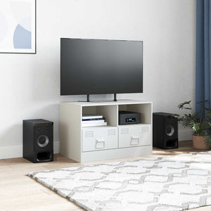 Weißer TV-Schrank aus Stahl 67 cm