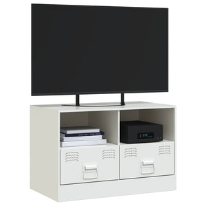 Weißer TV-Schrank aus Stahl 67 cm
