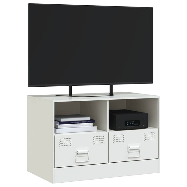 Weißer TV-Schrank aus Stahl 67 cm