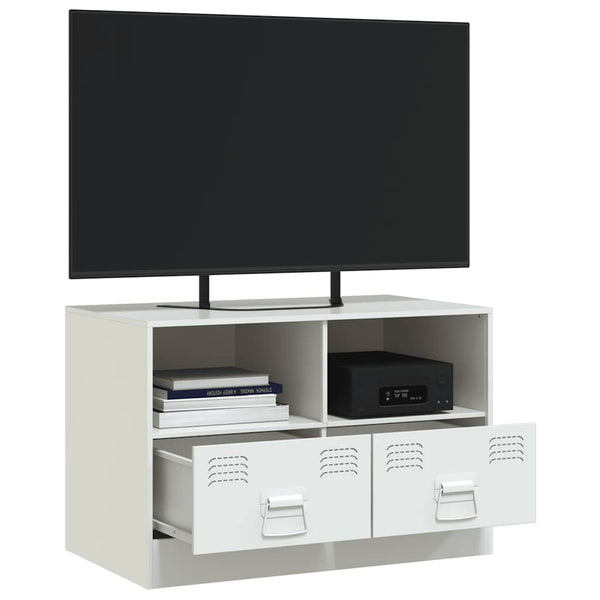 Weißer TV-Schrank aus Stahl 67 cm