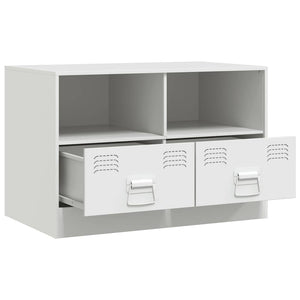 Weißer TV-Schrank aus Stahl 67 cm