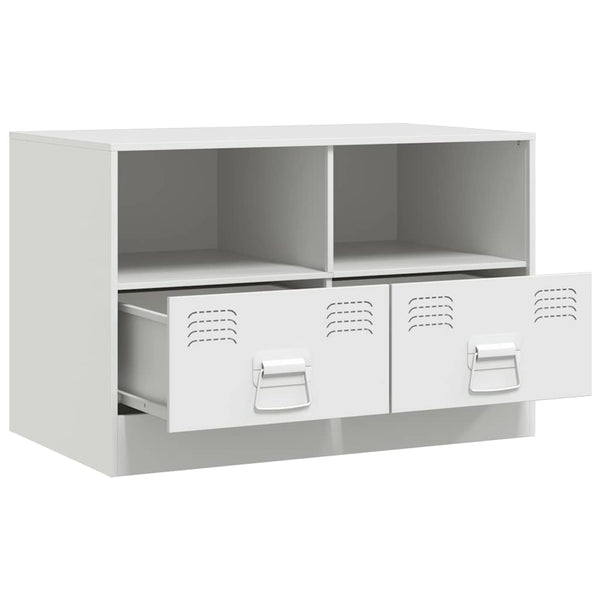 Weißer TV-Schrank aus Stahl 67 cm