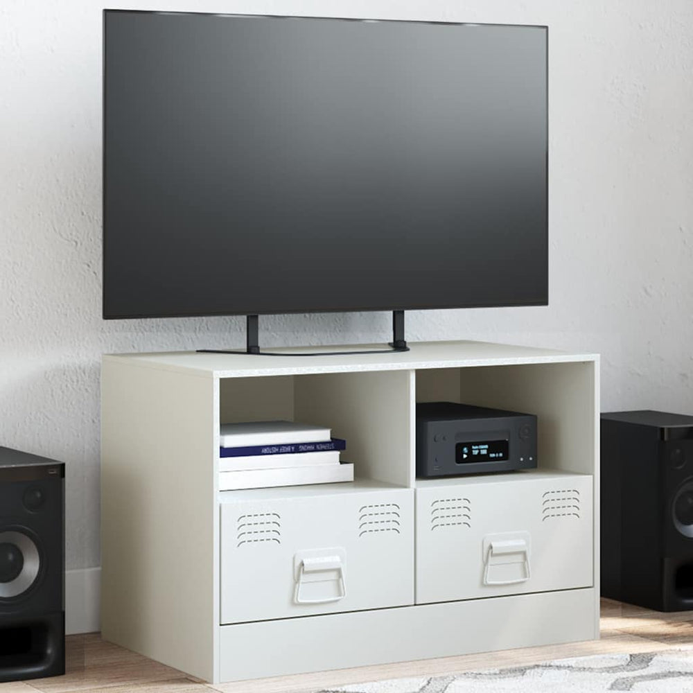 Meuble TV vidaXL blanc 67x39x44 cm acier