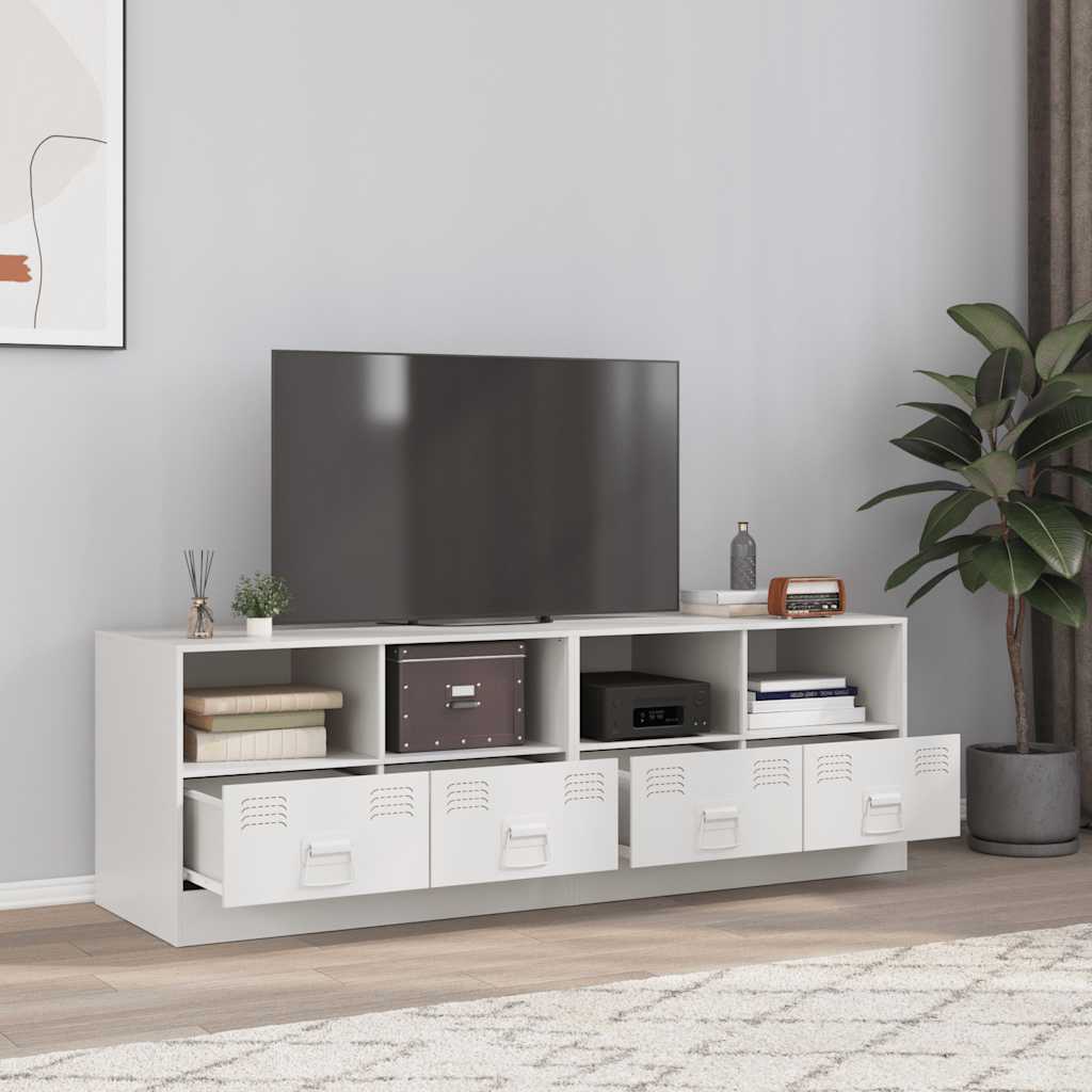 TV-Schränke, 2er-Set, Weiß, 67 cm