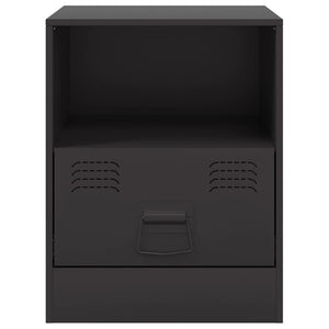 Nachttische 2er Set Schwarz Stahl