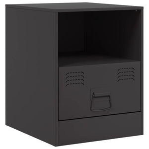 Nachttische 2er Set Schwarz Stahl
