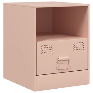Rosa Nachttisch Stahl 34,5x39x44 cm