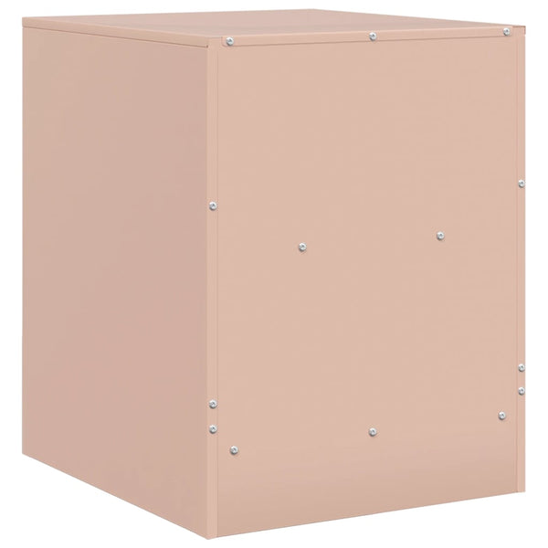 Rosa Nachttisch Stahl 34,5x39x44 cm