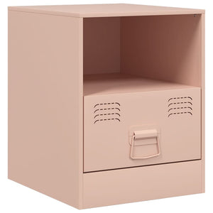 Nachttische 2er Set Rosa Stahl