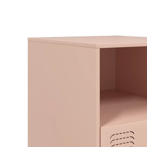 Nachttische 2er Set Rosa Stahl