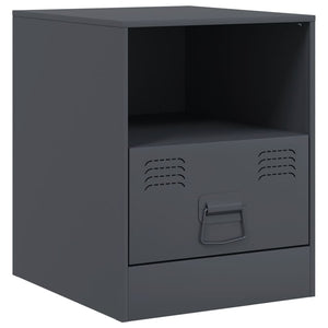 Anthrazit Nachttisch Stahl 34,5x39x44 cm