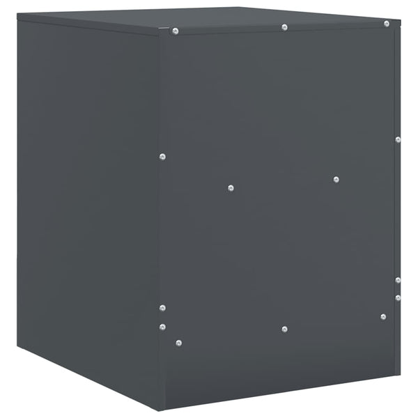 Anthrazit Nachttisch Stahl 34,5x39x44 cm