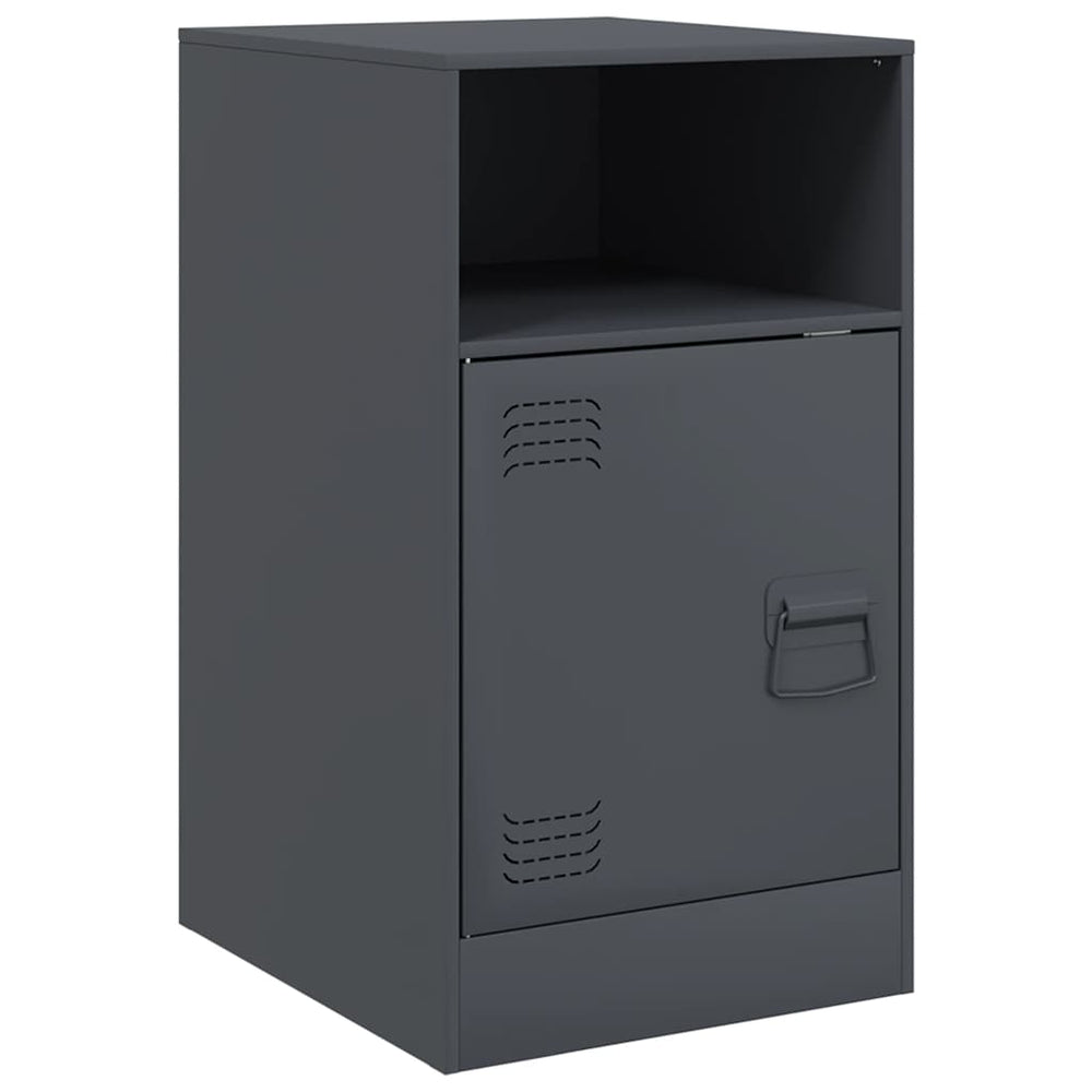 Anthrazit Nachttisch Stahl 34,5x39x62 cm
