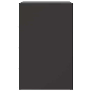 Schwarzer Nachttisch Stahl 34,5x39x62 cm