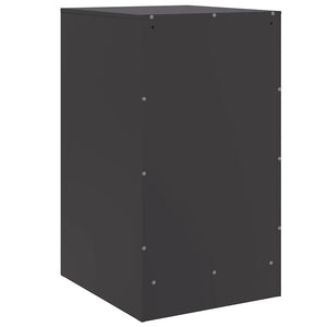 Schwarzer Nachttisch Stahl 34,5x39x62 cm