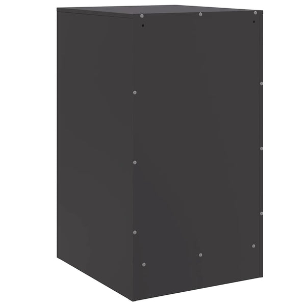 Schwarzer Nachttisch Stahl 34,5x39x62 cm