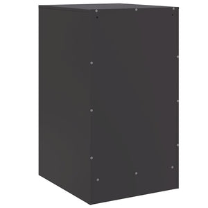 Nachttische Schwarz Stahl, 2er-Set