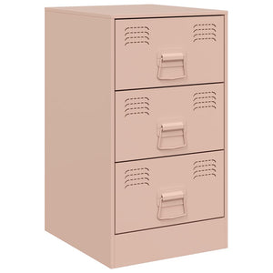 Rosa Nachttische 2er Set Stahl