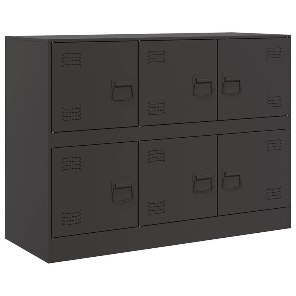 Schwarzes Stahl Sideboard 99 cm