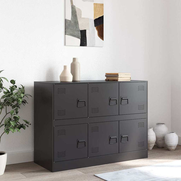 Schwarzes Stahl Sideboard 99 cm