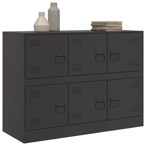 Schwarzes Stahl Sideboard 99 cm