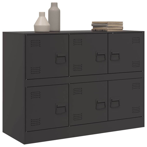 Schwarzes Stahl Sideboard 99 cm