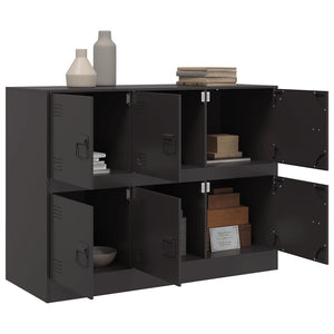 Schwarzes Stahl Sideboard 99 cm