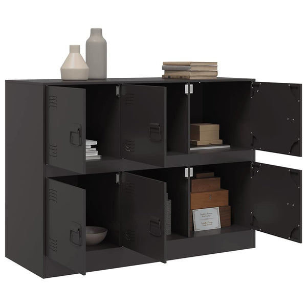 Schwarzes Stahl Sideboard 99 cm