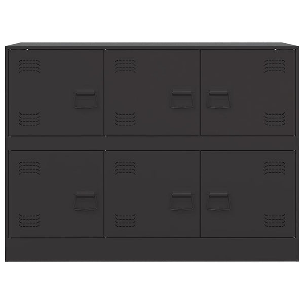 Schwarzes Stahl Sideboard 99 cm