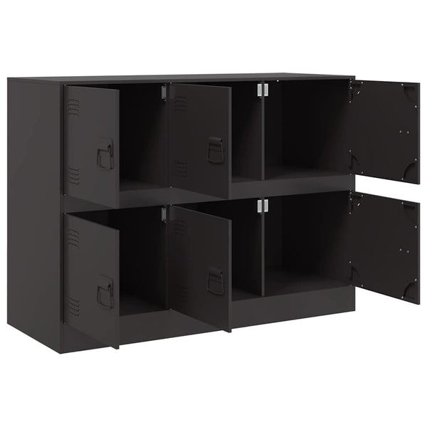 Schwarzes Stahl Sideboard 99 cm