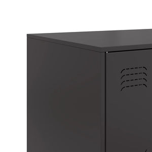 Schwarzes Stahl Sideboard 99 cm