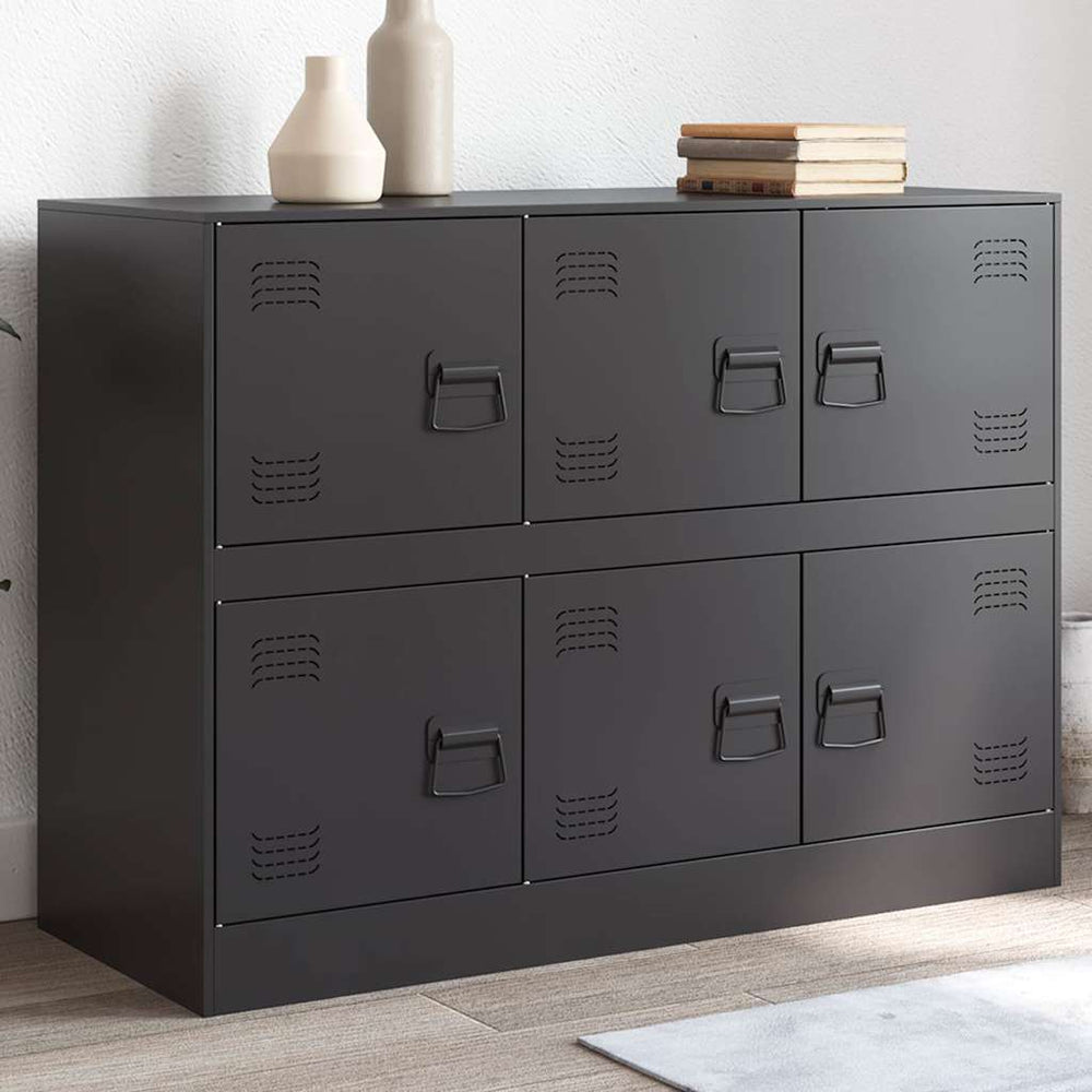 Schwarzes Stahl Sideboard 99 cm