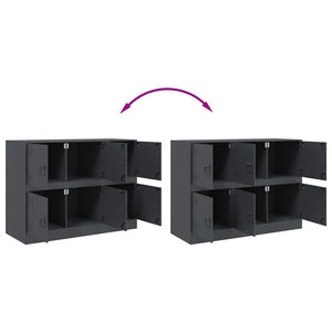 Anthrazit Sideboard 99x39x73 cm Stahl