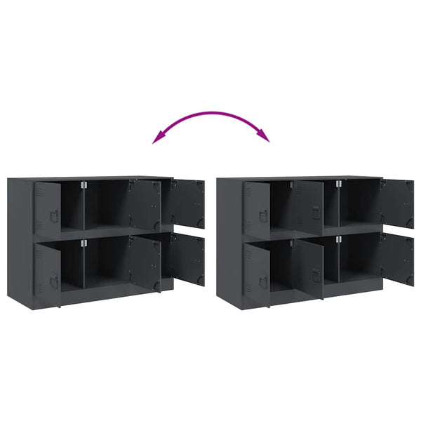 Anthrazit Sideboard 99x39x73 cm Stahl