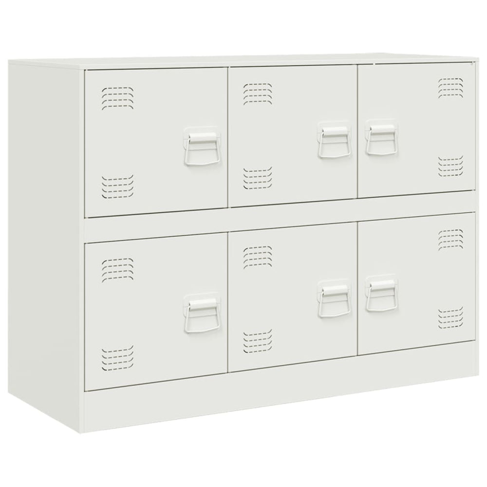 Weißes Sideboard 99x39x73 cm aus Stahl