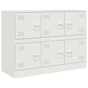 Weißes Sideboard 99x39x73 cm aus Stahl