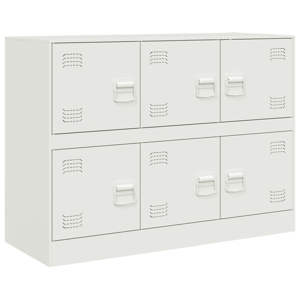 Weißes Sideboard 99x39x73 cm aus Stahl