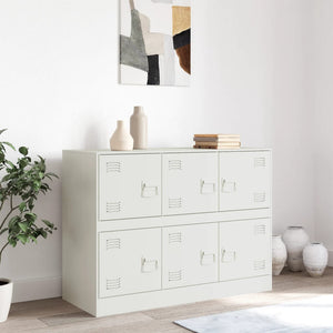 Weißes Sideboard 99x39x73 cm aus Stahl