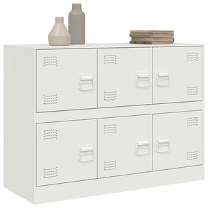 Weißes Sideboard 99x39x73 cm aus Stahl
